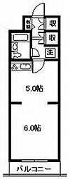 武王プラザ ワンルームの間取図画像