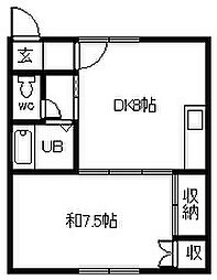 2・3ホームサトー 1LDKの間取図画像