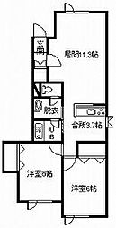S.ブルームーン 2LDKの間取図画像