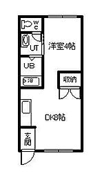 セントラルレジデンス 1DKの間取図画像