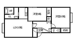 ベルラフォーレA 2LDKの間取図画像