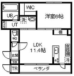 サンヴィスタ 1LDKの間取図画像