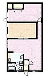 末広コーポ 2LDKの間取図画像