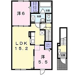 プリビエンテ 2LDKの間取図画像