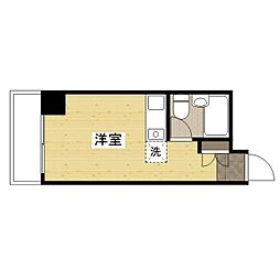 リアライズ福山 9階ワンルームの間取り