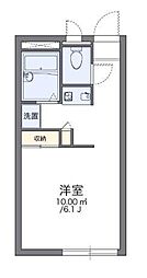 レオパレス府中赤繁 2階1Kの間取り