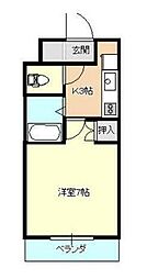 フルリール松浦 4階1Kの間取り