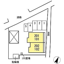 ヴェルコートII 1階1LDKの室内
