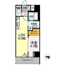 アロフト 5階1LDKの間取り