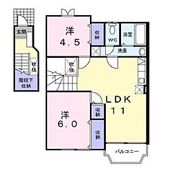 Ｆｌｏｒｅｎｃｅ1997 2階2LDKの間取り