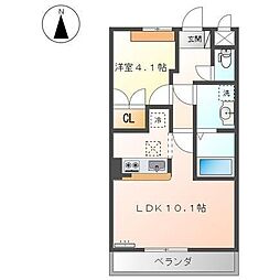 ラフィネ 1階1LDKの間取り