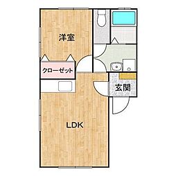 MONO 1LDKの間取図画像