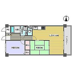 メゾン無憂館 2LDKの間取図画像
