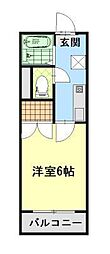 第2レンツェン 1Kの間取図画像