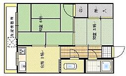 蘆畔ビル 2Kの間取図画像