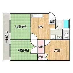 サンシャイン 3DKの間取図画像