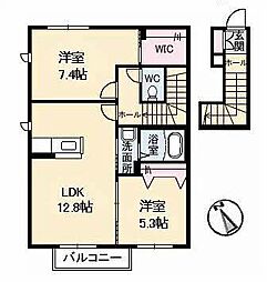 サン・シャイン東川口A 2LDKの間取図画像