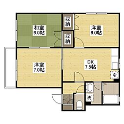 マングローブA 3DKの間取図画像