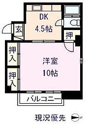 ルーエ霞町 1DKの間取図画像