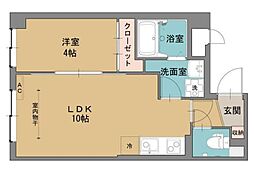 カーサクオーレ 1LDKの間取図画像