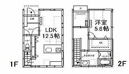 メゾンクレスト.K.カワキタ2 1LDKの間取図画像