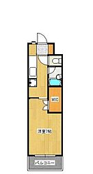 メゾン・ド・ルーブル 1Kの間取図画像