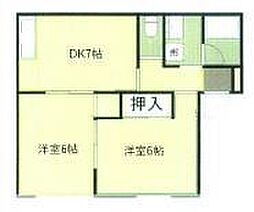レジデンス.アイ.C 2DKの間取図画像