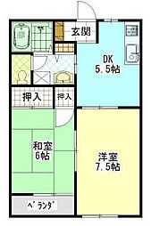 セピエA 2DKの間取図画像