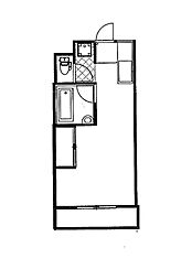 第2メゾン西丸 ワンルームの間取図画像