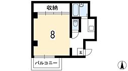 ハイツわかば 3階1Kの間取り