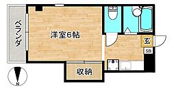 ジュネス寺島 2階1Kの間取り