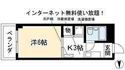 ランドハウス洛北 1Kの間取図画像