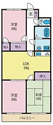 フレグランス940 4階3LDKの間取り