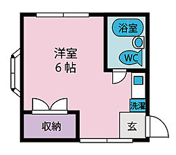 ハイツ藤 ワンルームの間取図画像