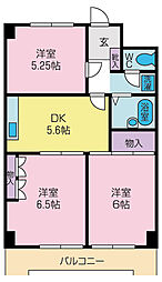 間取図画像 3DK