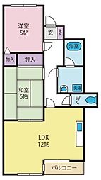 フィールドストーン2 2LDKの間取図画像