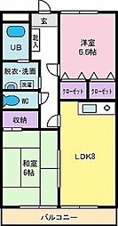 メゾン・サンアグア 2LDKの間取図画像
