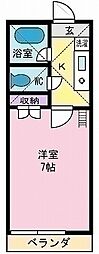 メルベェール上石田 1Kの間取図画像