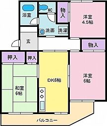 間取図画像 3DK