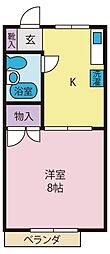 メゾン大手1 1Kの間取図画像