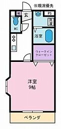 プチ・エタン 1Kの間取図画像