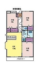 ディアンソス 3LDKの間取図画像