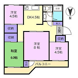 ミキハウス 4DKの間取図画像