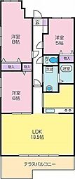 スモールワールドシンフォニー 3LDKの間取図画像