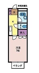 コーポドルチェ 1Kの間取図画像