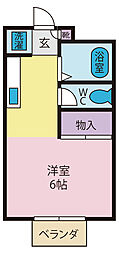 第3ワタナベハウス ワンルームの間取図画像