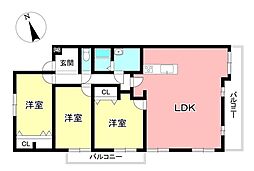 キングスコート豊田生駒 4LDKの間取図画像