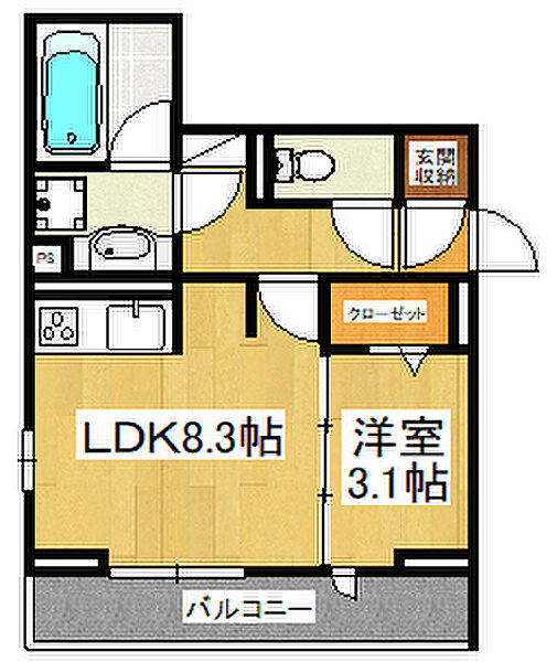 (仮）D-ROOM二俣1丁目PJ　A 101｜千葉県市川市二俣1丁目(賃貸アパート1LDK・1階・31.98㎡)の写真 その2