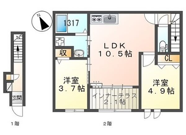 同じ建物の物件間取り写真 - ID:228046848563