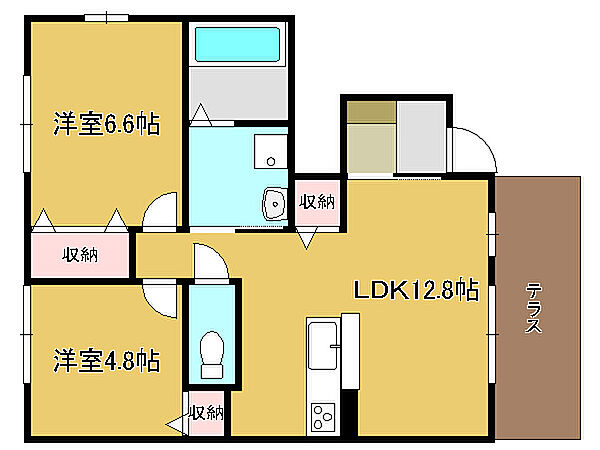 セイカーサＡ 102｜兵庫県姫路市西今宿1丁目(賃貸アパート2LDK・1階・56.39㎡)の写真 その2